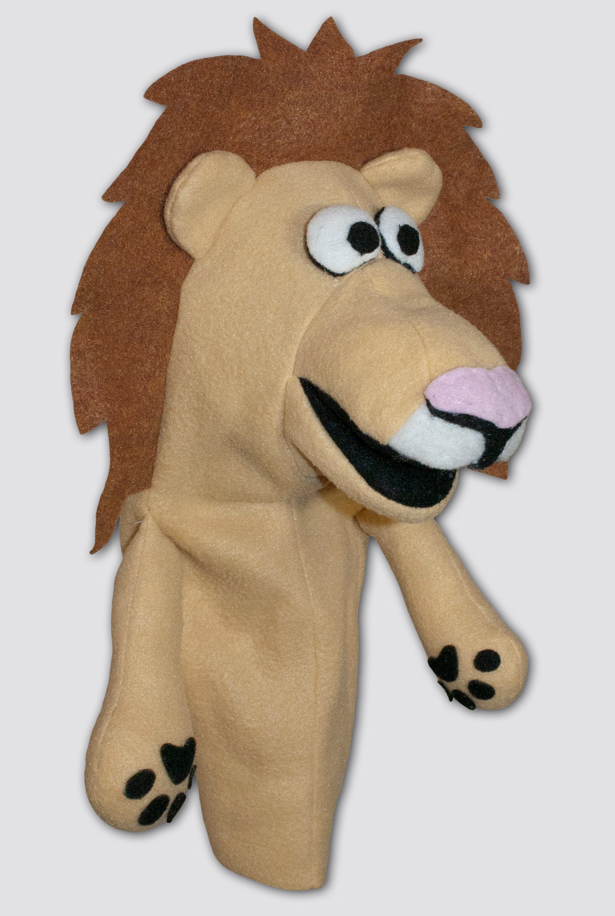 Lion Puppet Friend Terrycloth Plush Material Moveable Mouth and Hands Brand New 