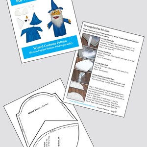 Wizard Costume Pattern for Person Puppet - Etsy