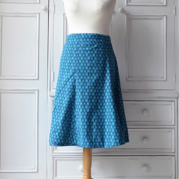 Reversible cotton wrap around skirt (UK size 10 to 20) free size ~ 28" length