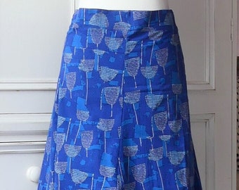 Beautiful cotton wrap around skirt - mid calf length (UK size 10 - 16)