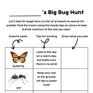 Kids Bug Hunting Guide - Etsy