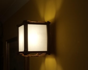 Japanese style lampshade. Wall light