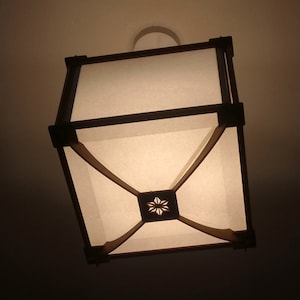 Japanese style lampshade, medium box, plain screens.