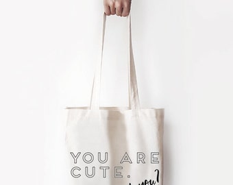 I Love My Job Canvas Tote Shopping Bag Cotton Secret Santa Shopper Gift