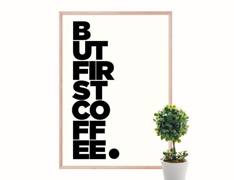 But First Coffee Coffee Poster Etsy