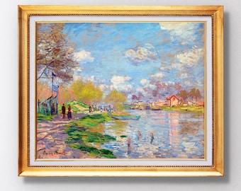 Claude Monet - Spring by the Seine - Fine Art Glicée - 1875 - SKU 0175