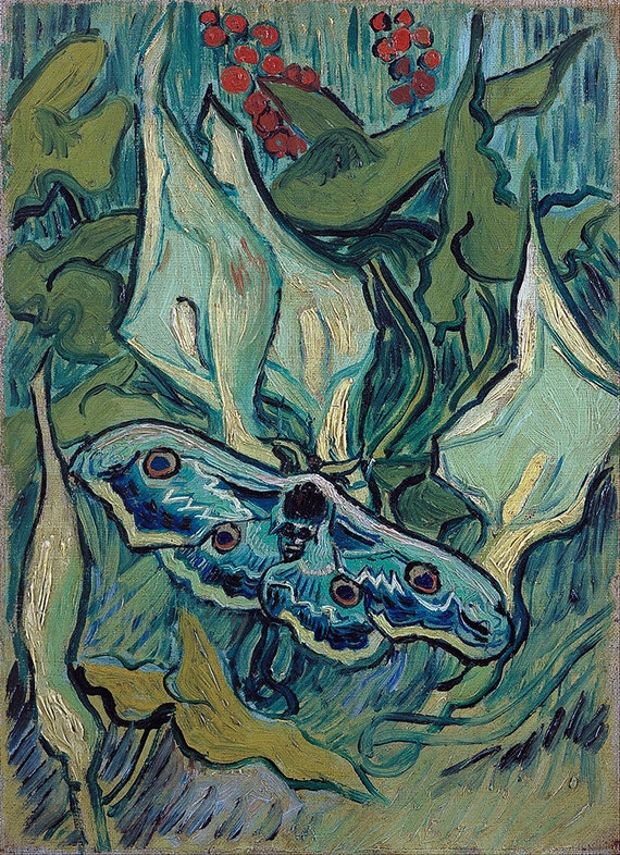 Vincent Van Gogh Emperor Moth Fine Art Glic e 1889 SKU 0023 Etsy