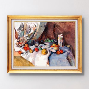 ポール・セザンヌ：リンゴのある静物画（1893-1894） - ジクレー