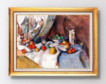 ポール セザンヌ：「果物皿のある静物画」、1879 年 - 美術館品質の