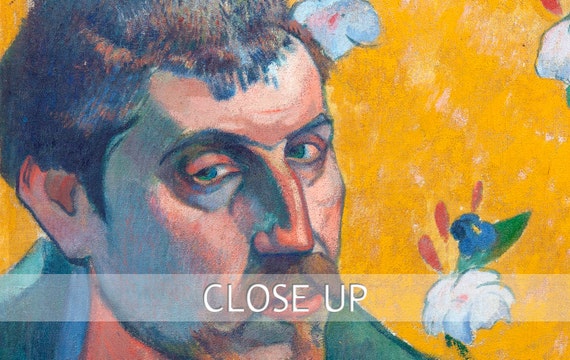 ポール・ゴーギャン - ベルナールの肖像画を含む自画像、「レ