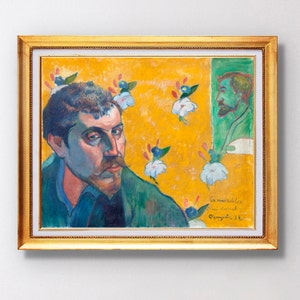 Paul Gauguin -  Self-portrait with portrait of Bernard, &#39;Les Misérables&#39; - Fine Art Glicée - 1888 - SKU 0201