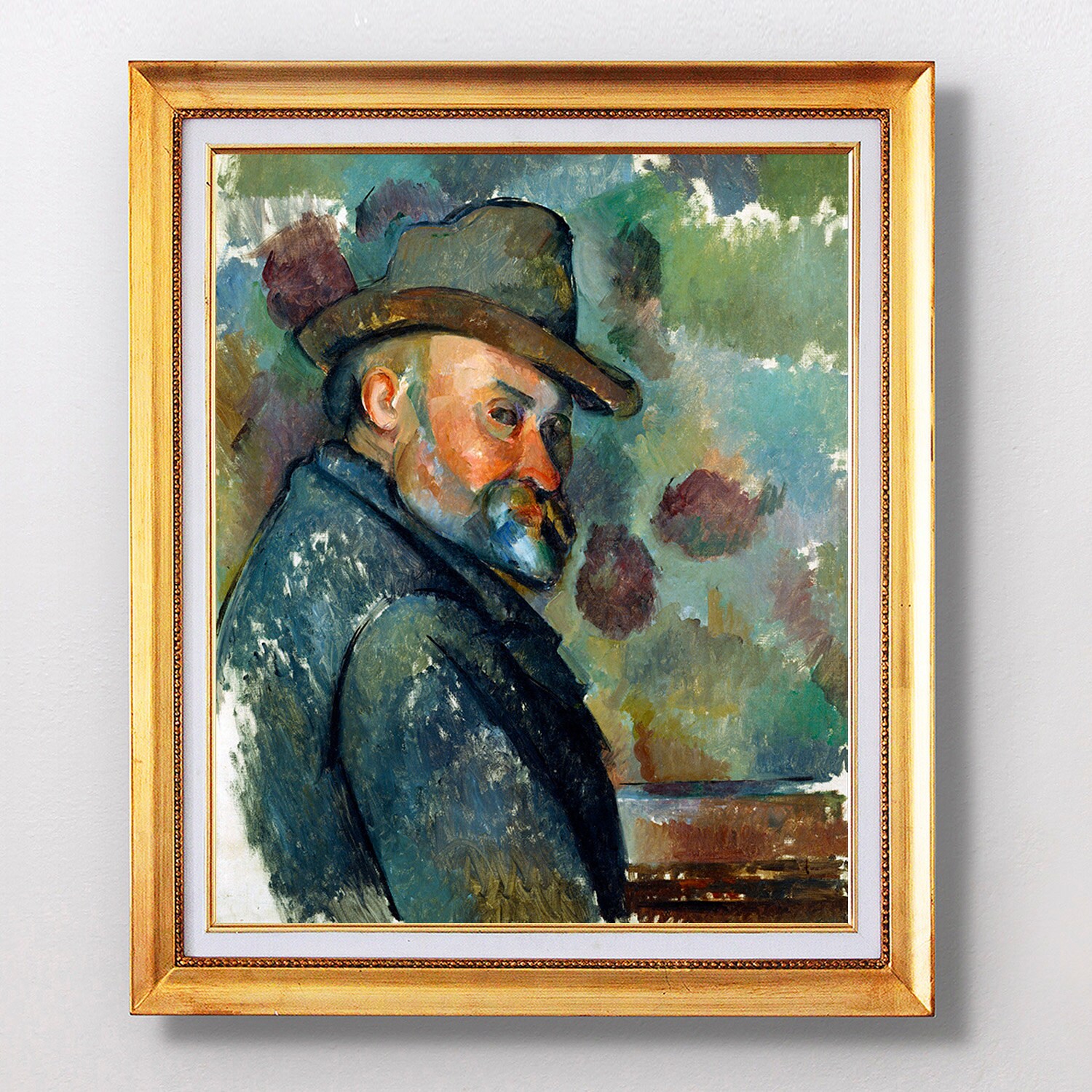 ポール・セザンヌ - 帽子をかぶった自画像 - 1894 - Fine Art Glicée