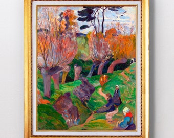 Paul Gauguin - Brittany Landscape with cows - Fine Art Glicée - 1889 - SKU 0206