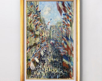 Rue Saint Denis Festivities on June 30 1878 Paris Flags by Claude