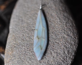 Evening Cicada Necklace, Japanese Copper Handcrafted Shippo Enamel Craft, Traditional Gift Wood Box