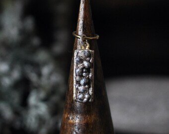 Rustic Sterling Silver Brass Charm Necklace: Japanese Design