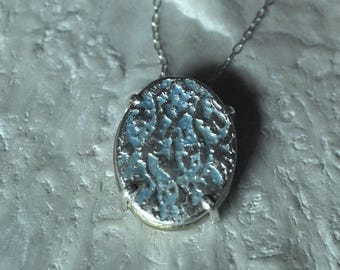 Enamel Sterling Silver Pendant Necklace: Japanese TATEWAKU Design