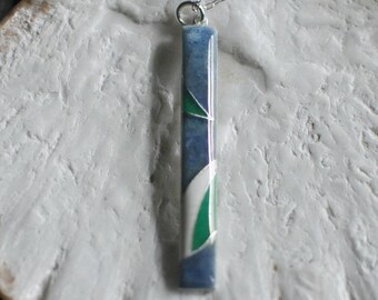 Cloisonne Enamel Silver Necklace, Special Gift, Birthday / Anniversary Present