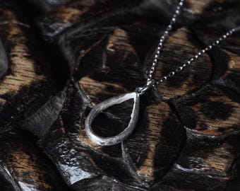 Handmade Silver Necklace, Simple Daily Jewellery, Japanese Craft