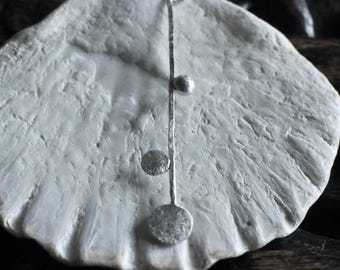 Setsu-Gekka Sterling Silver Pendant, Japanese Snow Moon Flower Necklace