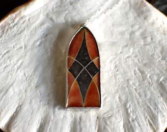 Cloister Cloisonne Enamel Necklace, Japanese Copper Handcrafted Shippo Enamel Craft, Traditional Gift Wood Box