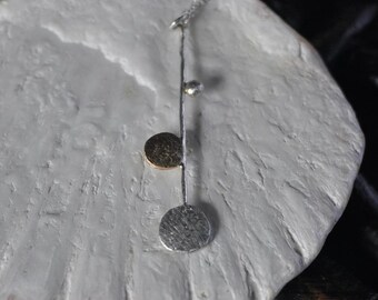 Setsu-Gekka Necklace, Sterling Silver Pendant, Japanese Inspired