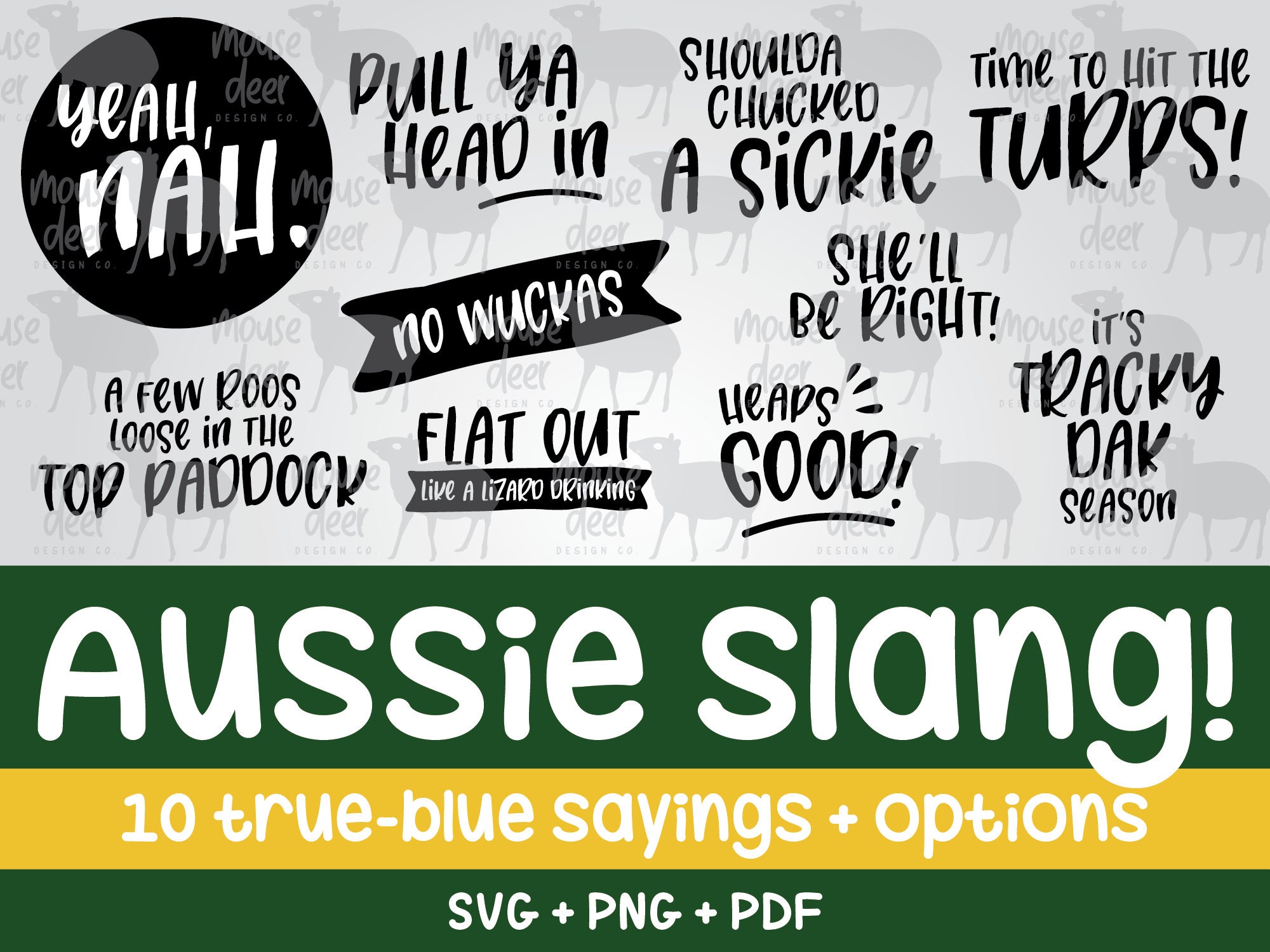 Aussie Slang SVG Pack Cricut SVG Silhouette File Cricut Files