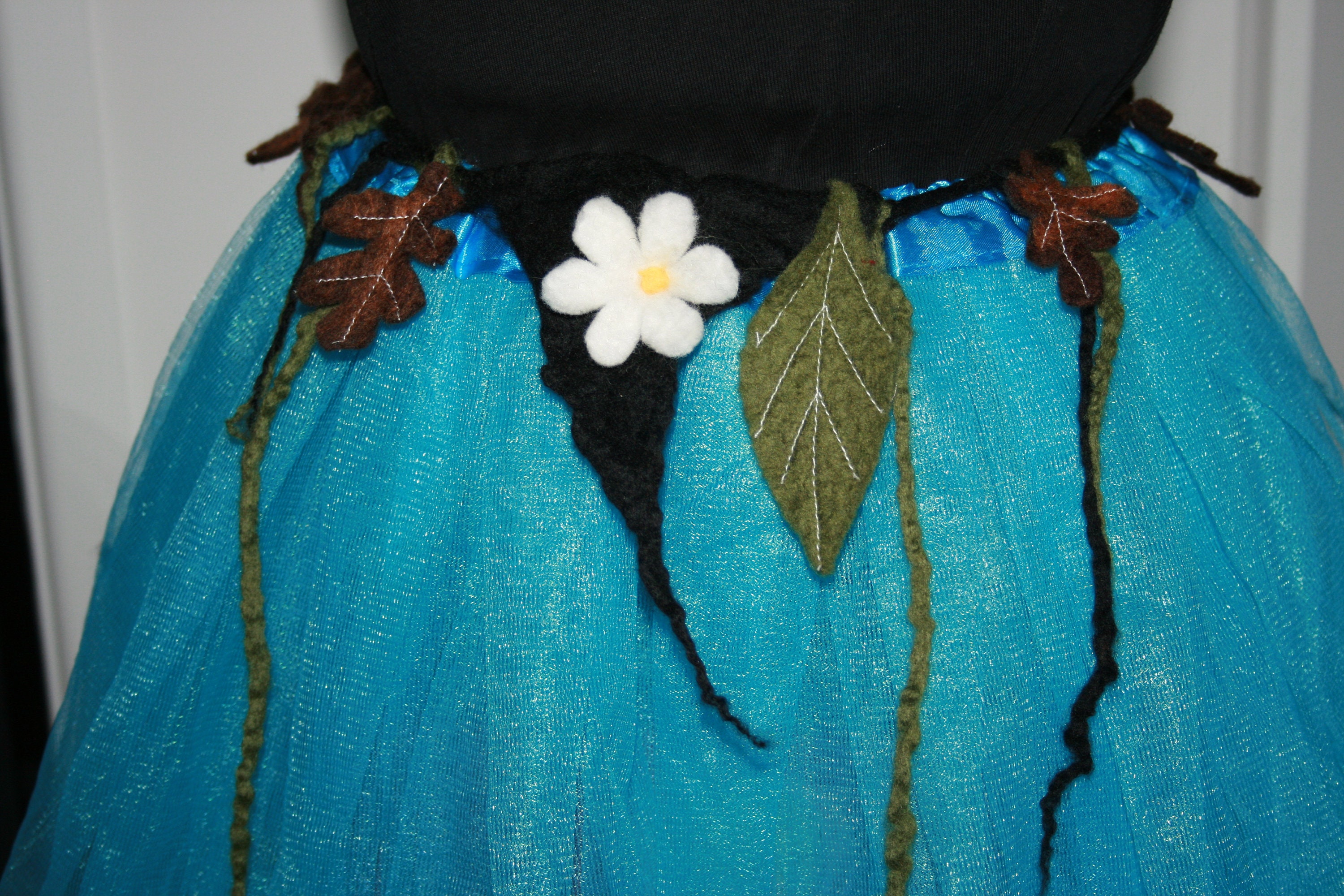 Vtg 2012 CUSTOM OOAK Forest Pixie Belt Bag. Never used Felt Pixie Costume-tree Roots Costume-woodland Nymph of the  main image 2