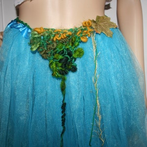 Festive Woodland Knitted Pixie Fairy Felt Belt/Skirt/Scarflette OOAK Felted Toadstool pouch bag. Made from my hand spun art yarn.