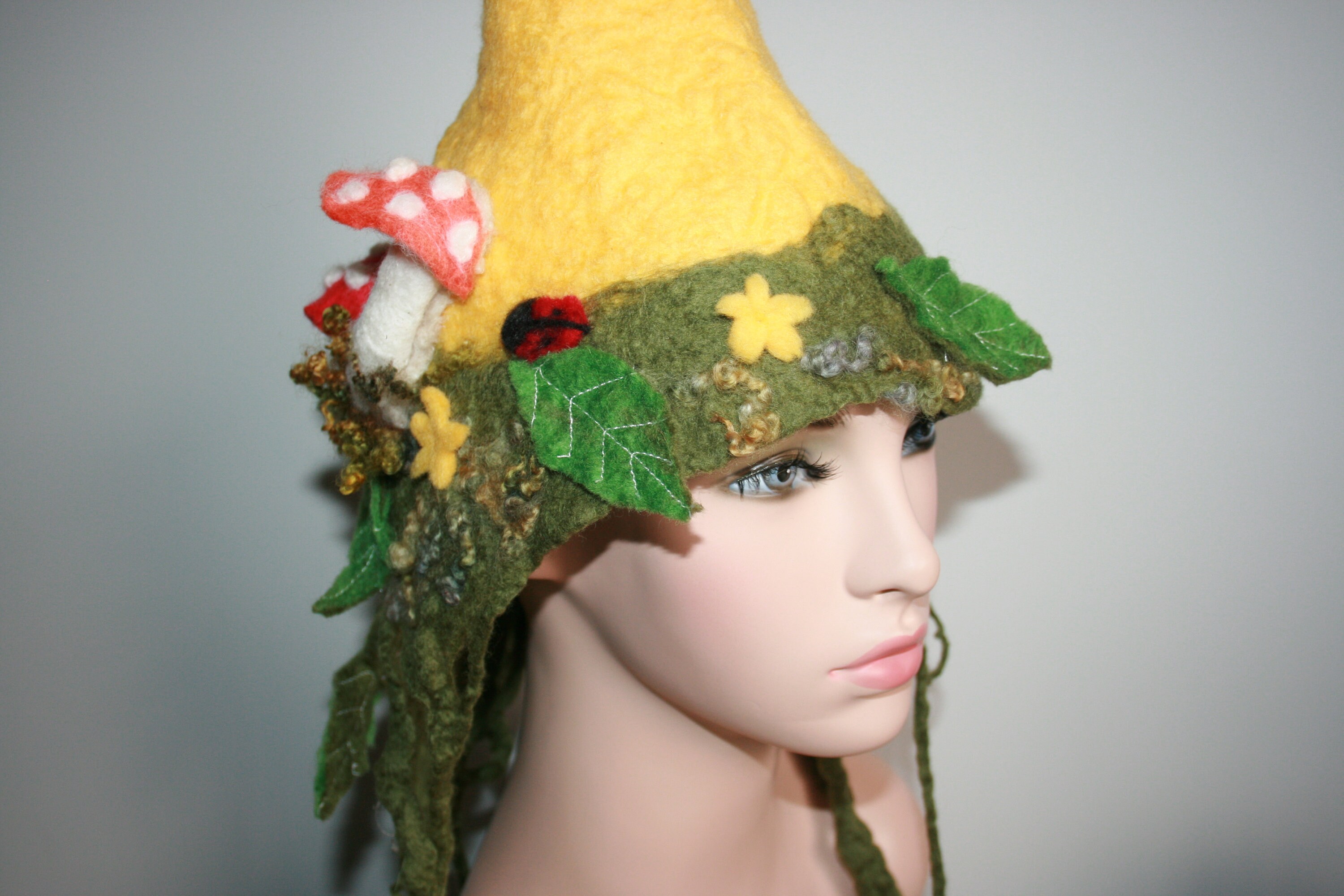 Toadstool Fungi Forest Fairytale Hat! Woodland Folk Felted Pixie