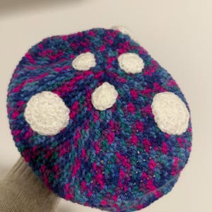 Crochet Toadstool beret hat. Hand made.