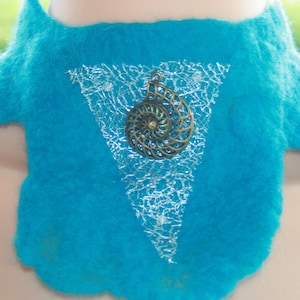 Beautiful Pixie Fairy Mermaid Siren Felt Necklace/Scarflette/Belt OOAK Wearable Art. Ready to send.