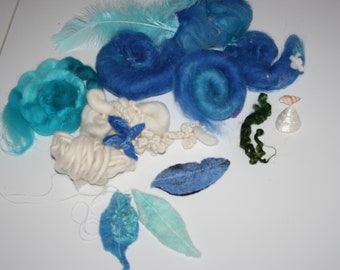Fibre Art Craft Bundle With Hand spun art yarn 18. Hand spun artsy novelty art yarn. Weaving supply. Mixed fibres.Silk.Soft Merino Wool.