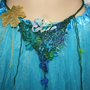 Woodland Knitted Pixie Fairy Felt Belt/Skirt/Scarflette OOAK . Made from my hand spun art yarn.