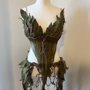 Custom Made To Order- Ethereal Druid Forest Fae Embellished Push up Bra outfit set! Fairy tale textile art Forest costume.Straps adjustable.