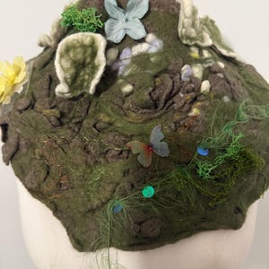 Felted Roots and Fungi Woodland Nymph Necklace. Pixie Fairy. Forest Festival clothes. OOAK Wearable Art. Soft Merino wool. Neck warmer.