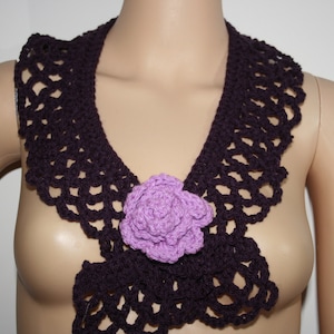 Embellished Romantic Boho Fairy shawl Poncho Scarf.Shabby chic shawl with crochet flower, lace detail.Altered couture. OOAK.Stunning,unique.