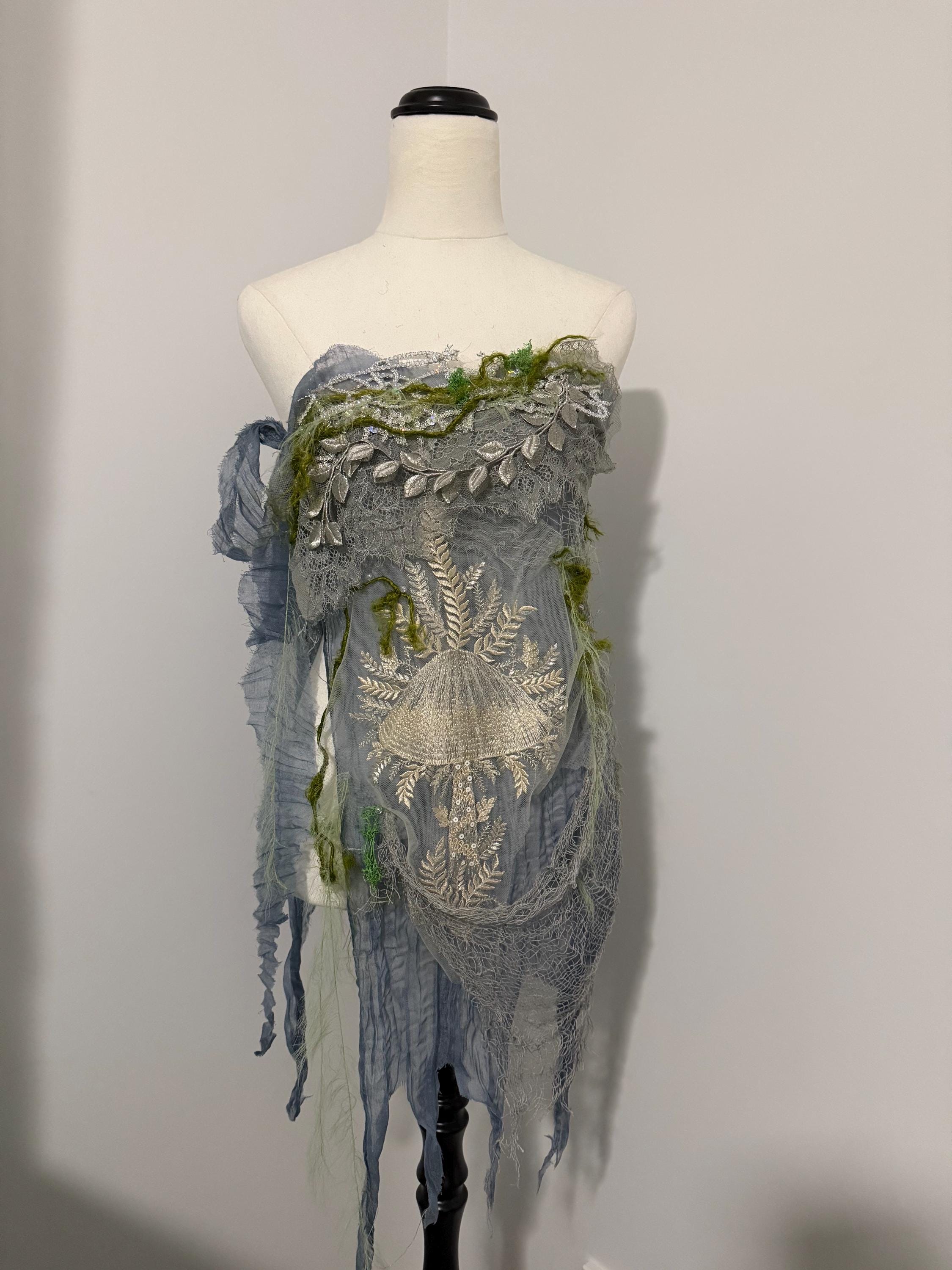 grey dress costume Tattered Dresses Category_All Long Dresses