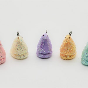 Marshmallow Chick Charm, Polymer Clay Charm, Polymer Clay Jewelry,  Miniature Food Jewelry, Stitch Marker, Progress Keeper