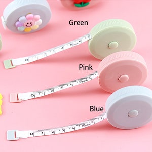 1pc 1.5m/60in Adorable Mini Retractable Cloth Measuring Tape For