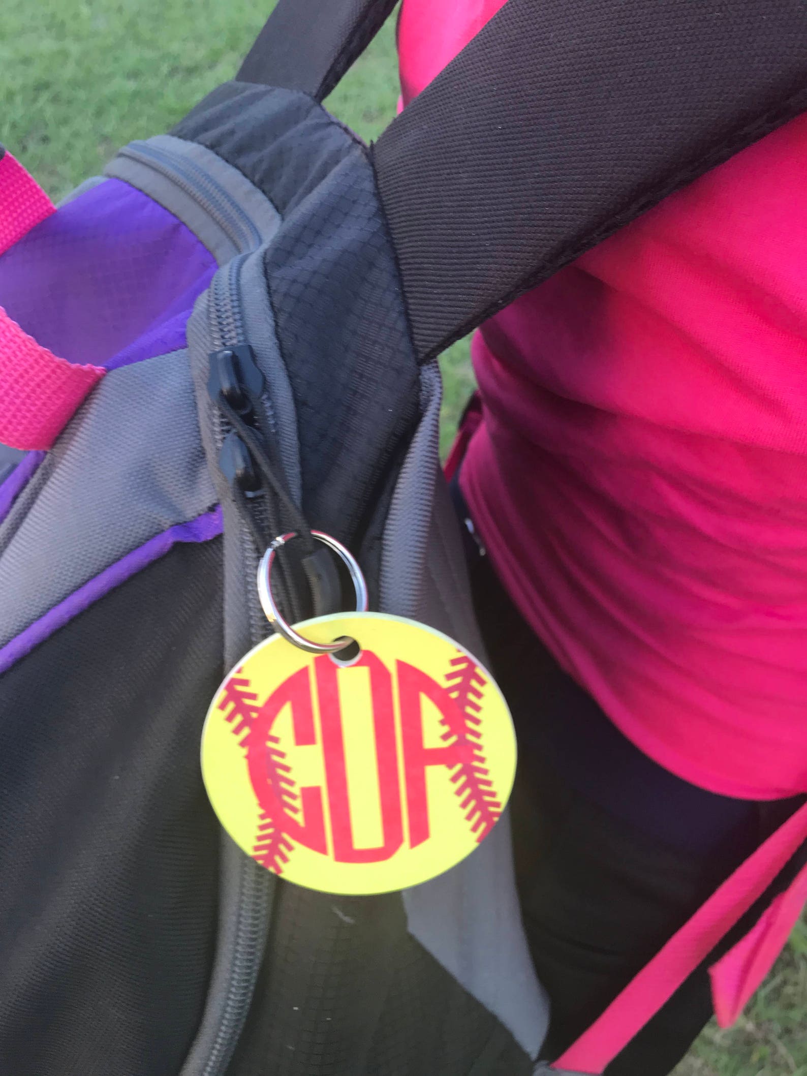 Monogrammed Baseball keychainmonogrammed softball Etsy