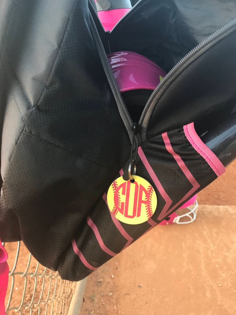 Monogrammed Baseball keychainmonogrammed softball Etsy