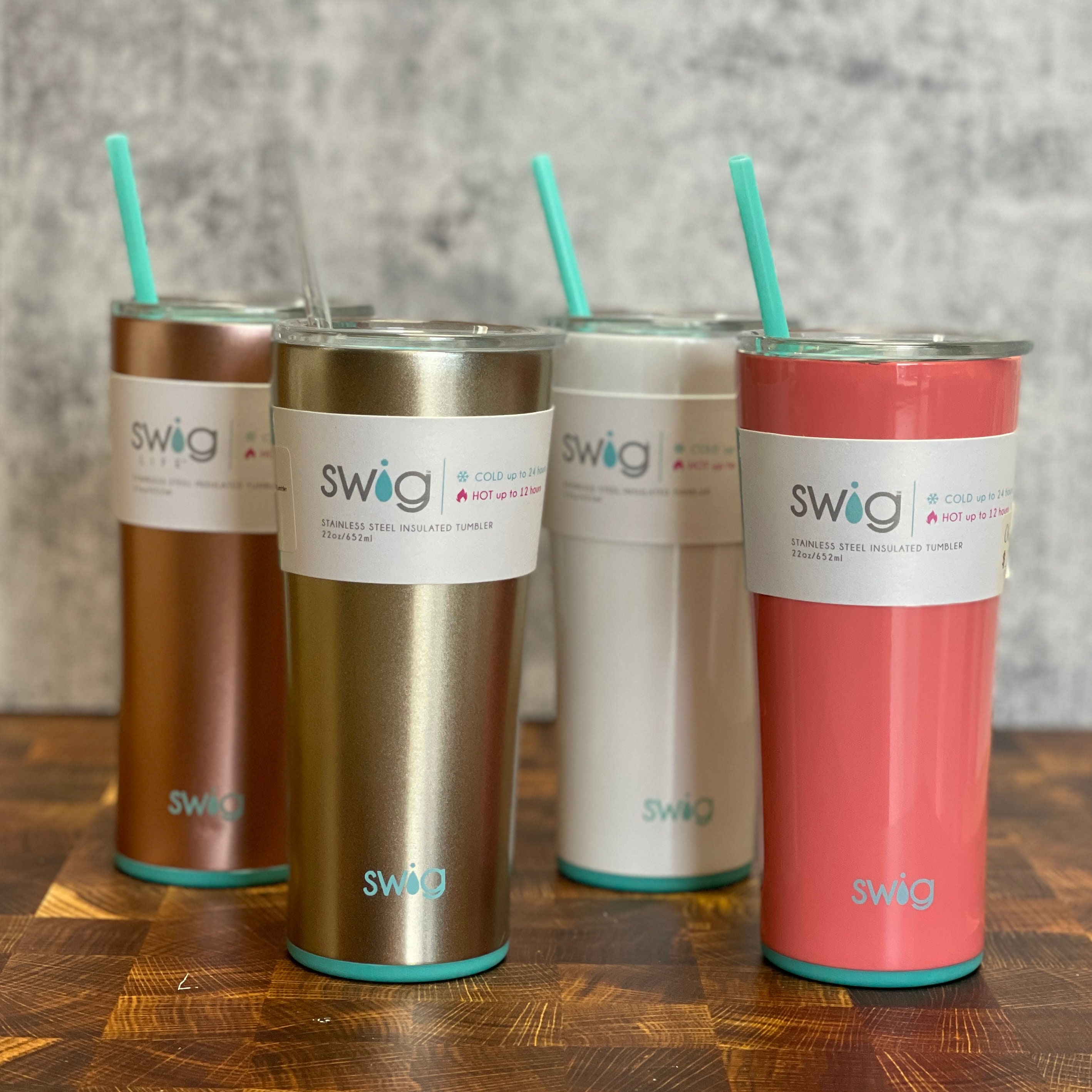 Swig Reusable Straw Set Hey Boo + Pink Glitter