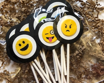 Toppers de cupcakes Emoji, Toppers Emoji, Emojis, Toppers de cupcakes, Toppers de fête, Toppers de fête, Toppers à thème