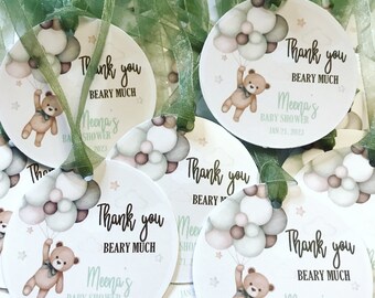 Merci Beary beaucoup Favor Tags, Merci Beary Much Gift Tags, Étiquettes cadeaux, Favoris Tags, Baby Shower Gift Tags, Baby Shower Tags, Étiquettes cadeaux
