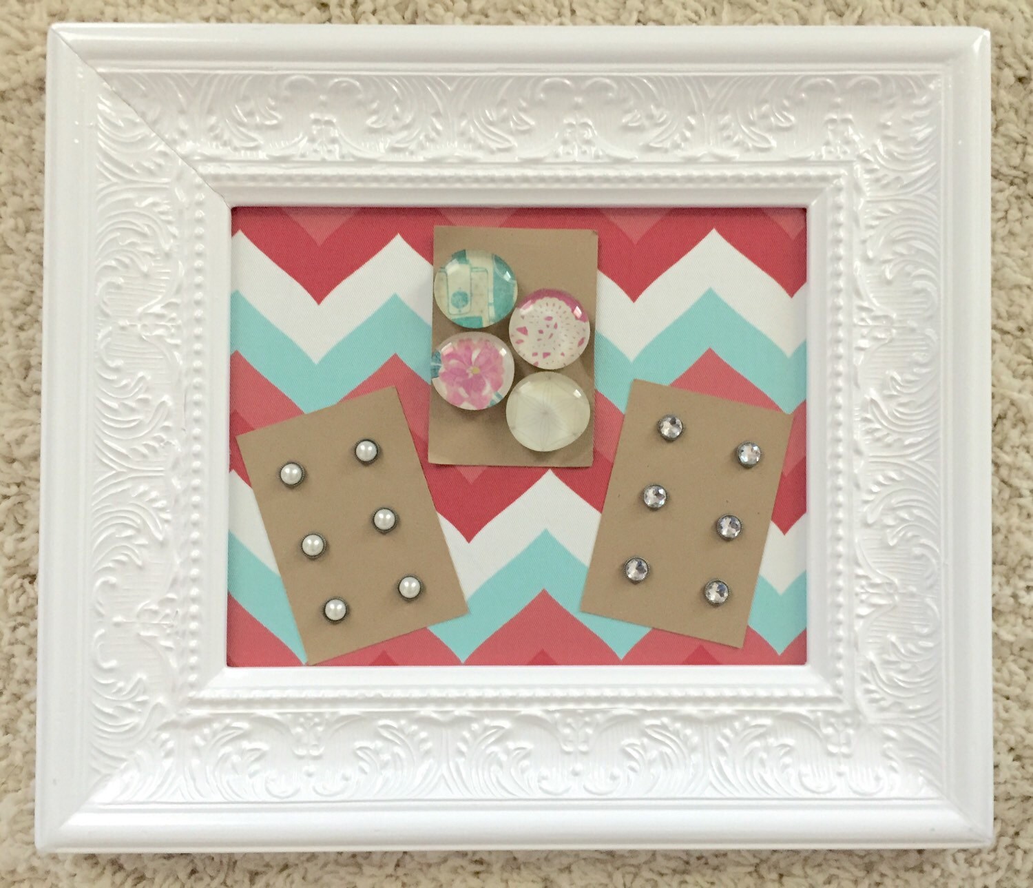 memo board 8x10 white ornate frame board Etsy