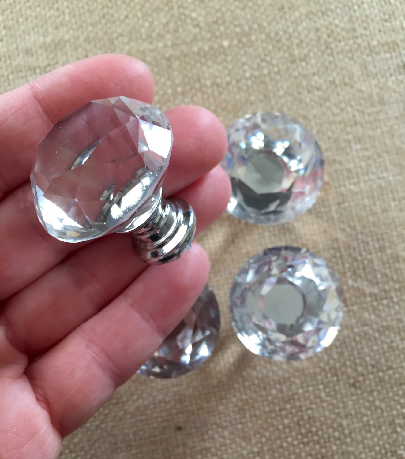 Crystal crystal drawer knob office decor Etsy