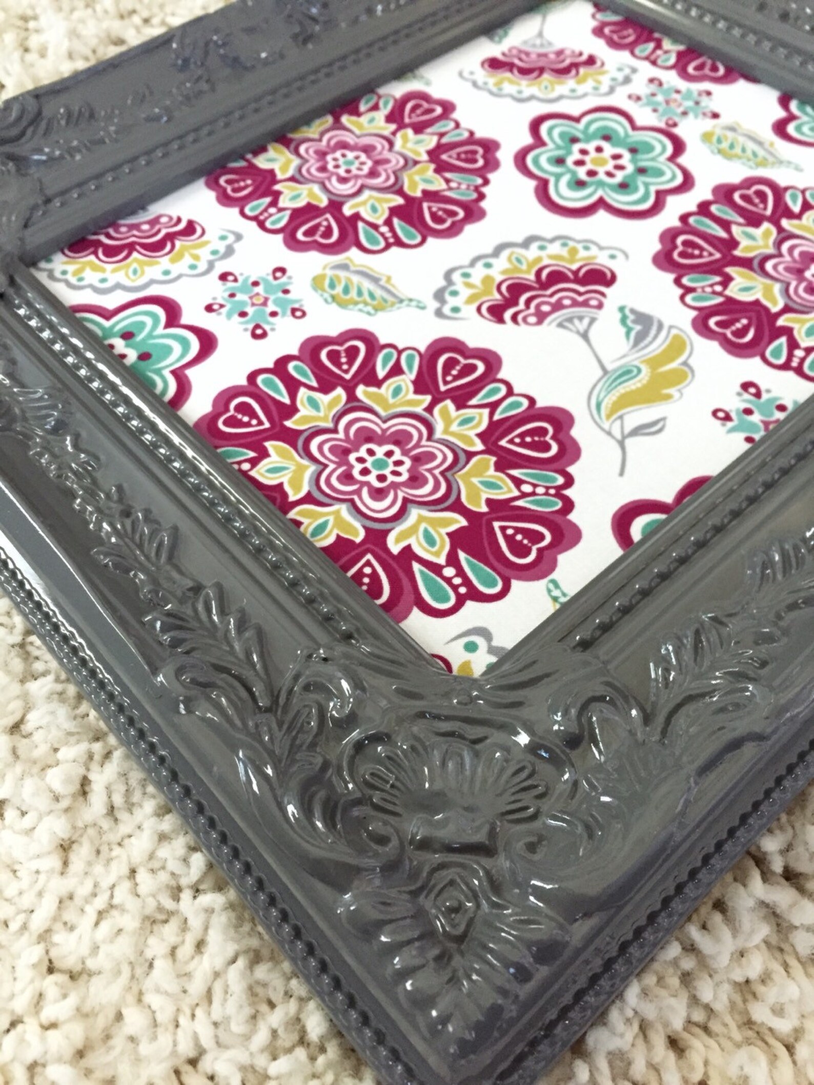 Memo Board 8x10 Gray Frame Memo Board Nursery Etsy