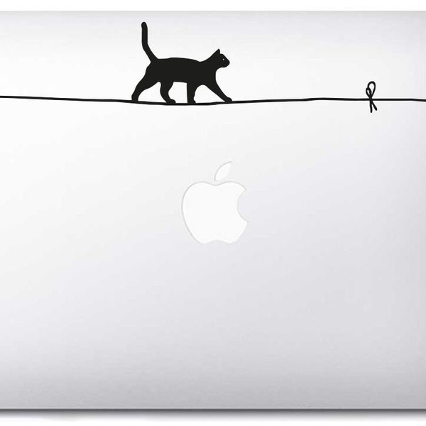 Funambule Cat Sticker for Mac Book