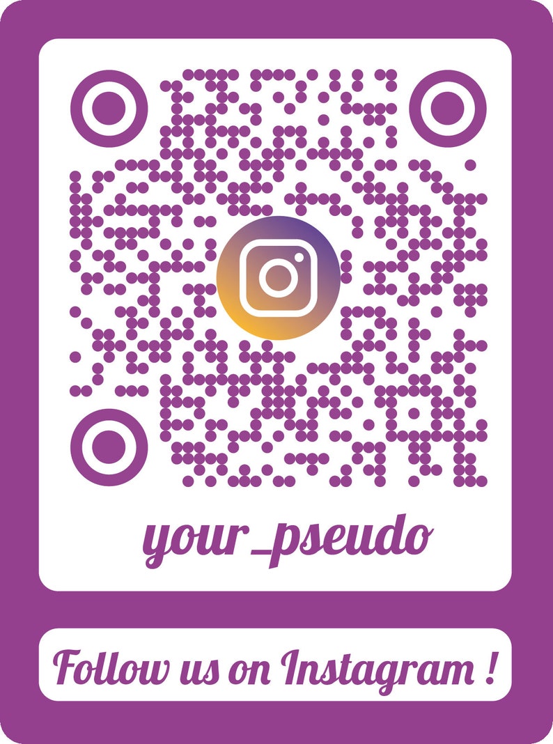 Stickers QR Code Scan Me Instagram Flash Code 29cm X 21cm 100 Etsy